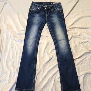 Miss Me, Size 26, Mid-Rise, Boot, Blue Jeans